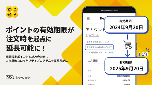 ポイントの有効期限が注文時を起点に延長可能になりました
